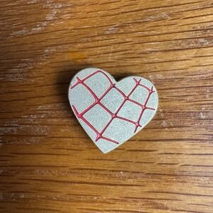 Spider-man red web Heart Lapel Pin Brooch Valentine Wedding